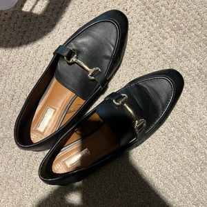 Black loafers